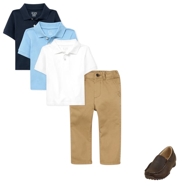 10th bundle featuring 2 items which compliment Baby And Toddler Uniform Pique Polo 3-Pack