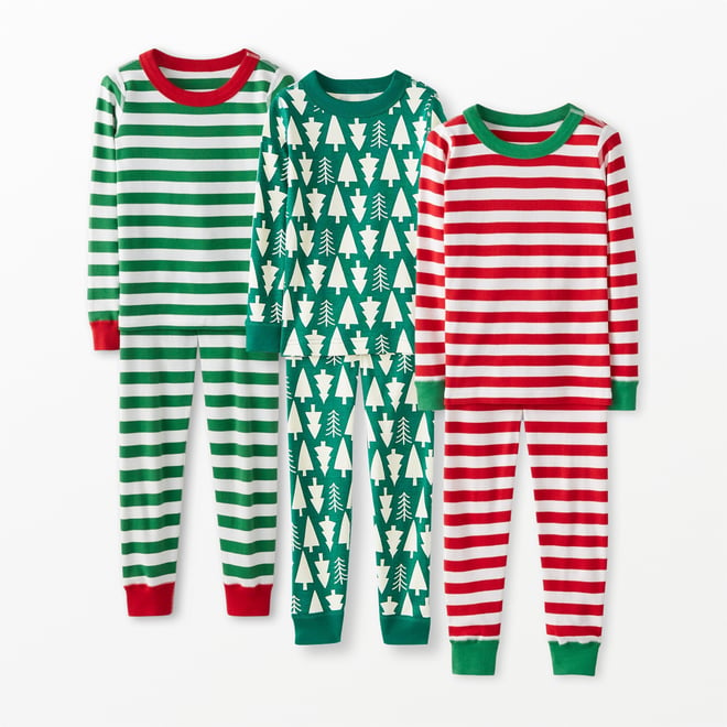 Holiday Print Long John Pajama Set