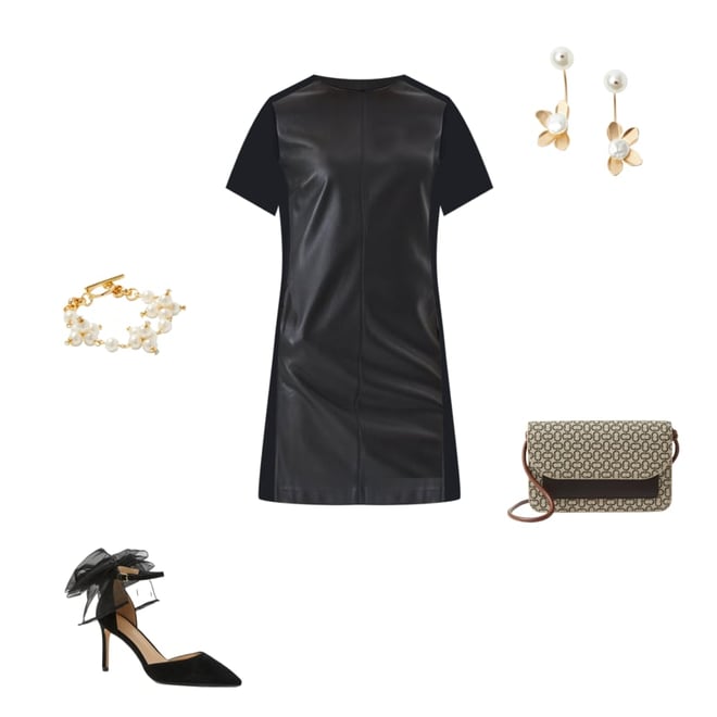 Faux Leather Dress Outfits