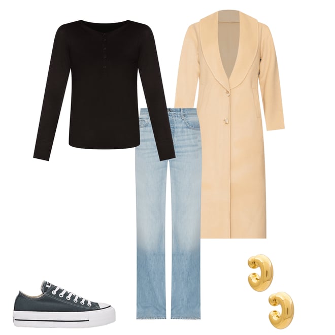 1st bundle featuring 4 items which compliment Modular Long Line Wool Coat