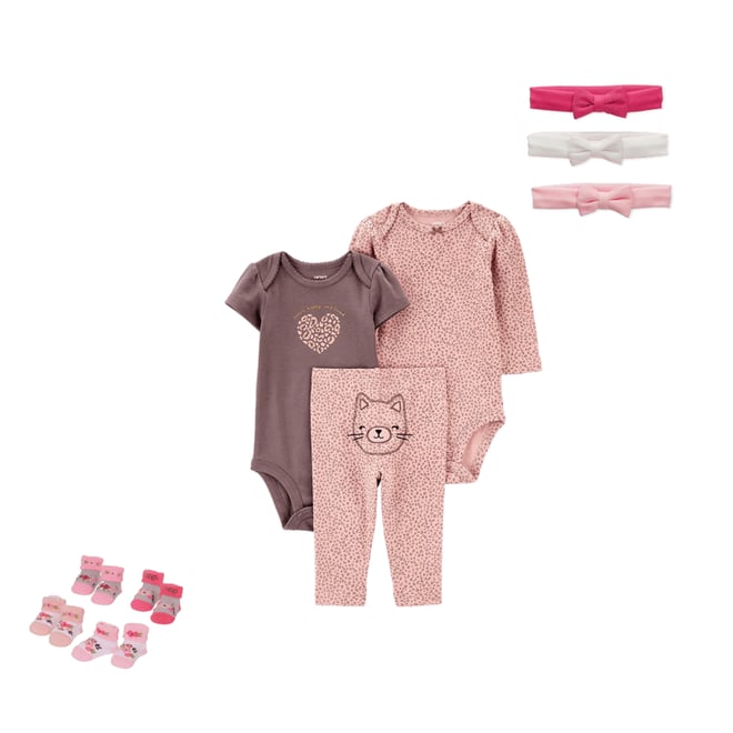 Okie Dokie Baby Girls Long Sleeve 2-pc. Dress Set, Color: Tokyo