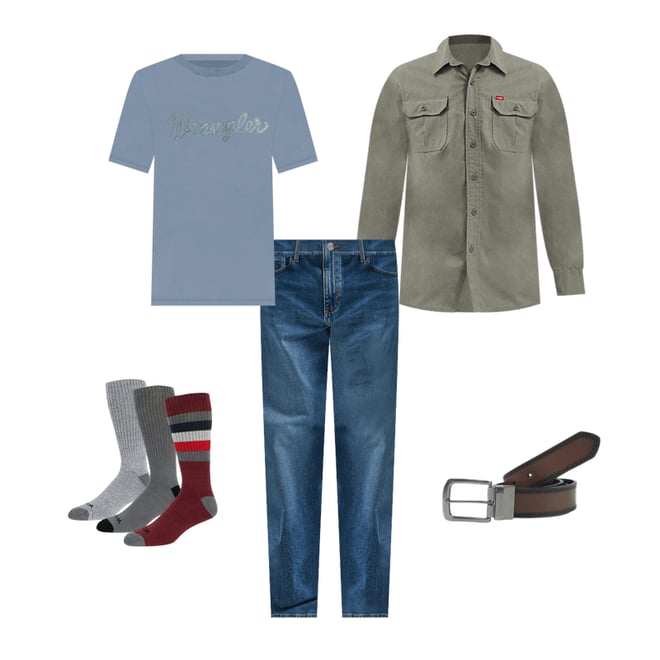 Men's Wrangler® Rope Logo T-Shirt in Ashley Blue