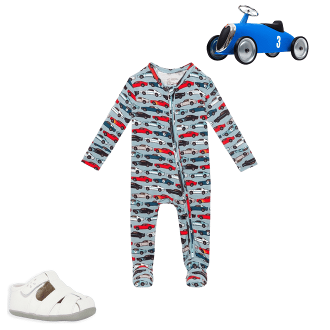 Posh peanut gamer zippered one piece store footie 6-9m bundle