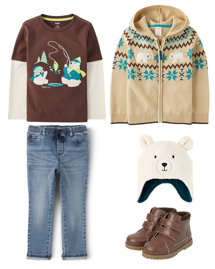 Baby And Toddler Boys Long Sleeve Intarsia Polar Bear Sweater