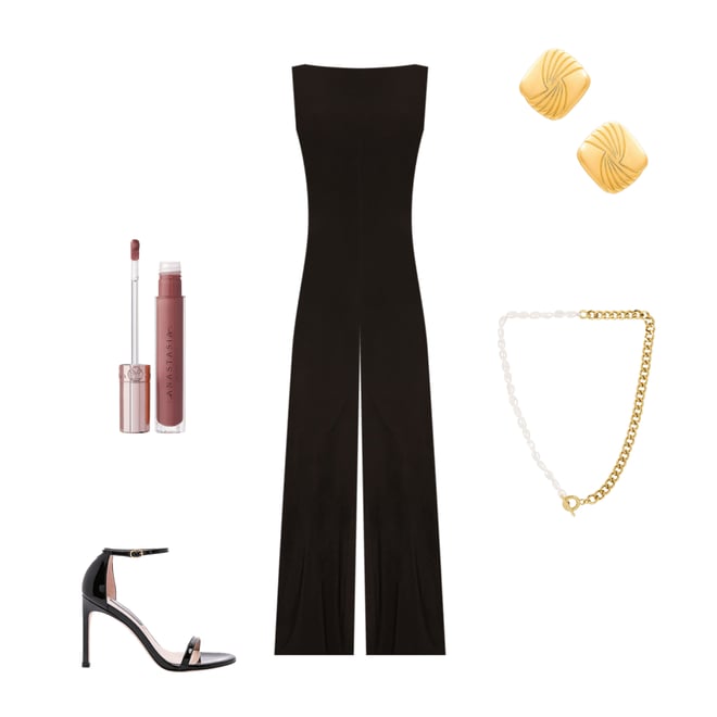 1st bundle featuring 4 items which compliment Sleeveless X Straight Leg Jumpsuit