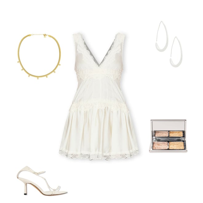 in this groove mini slip dress in tofu free people in This Groove Mini Slip Dress in Tofu