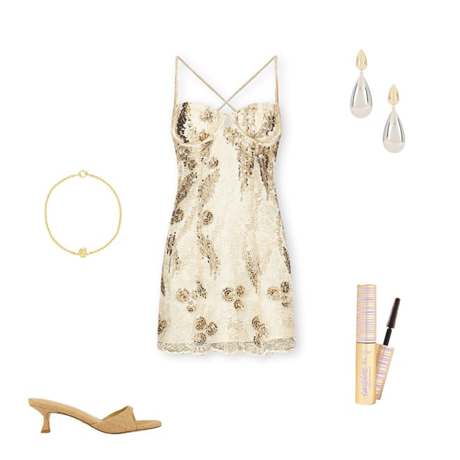 for love and lemons gold opal dress For Love & Lemons