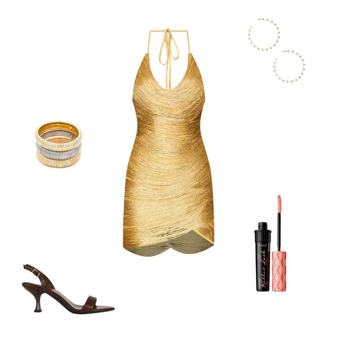 skylar gold metallic dress PSA: Your favourite gold staple is BACK IN STOCK.  Shop our Skylar Gold  Metallic Knit Midi Dress #missyempire #missygirls #thatmissyfit