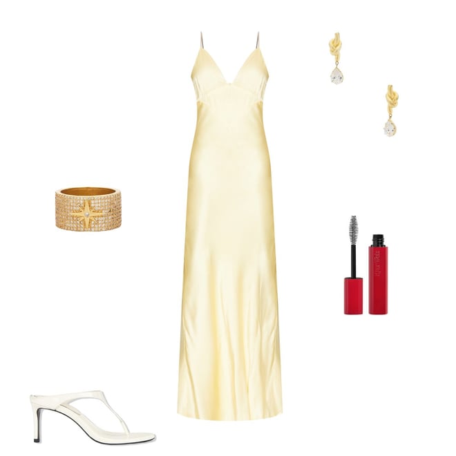 capri diamant strap satin slip dress bardot Capri Diamonte Slip Dress