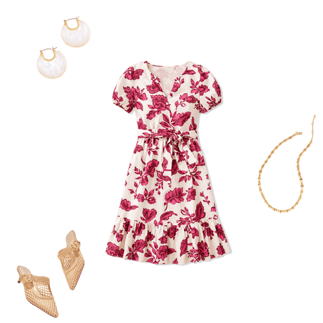 Voile Fit & Flare Dress - Shadow Floral | Talbots
