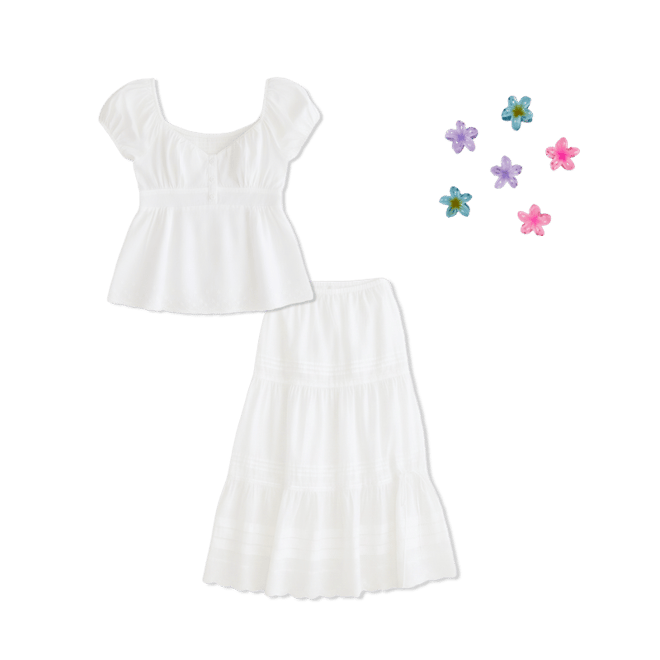 Eyelet Tie-Back Babydoll Top