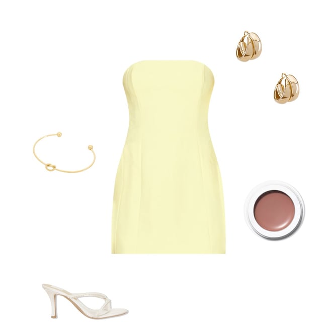 karoline hourglass mini dress in canary yellow Bardot Karoline Hourglass Mini Dress In Yellow