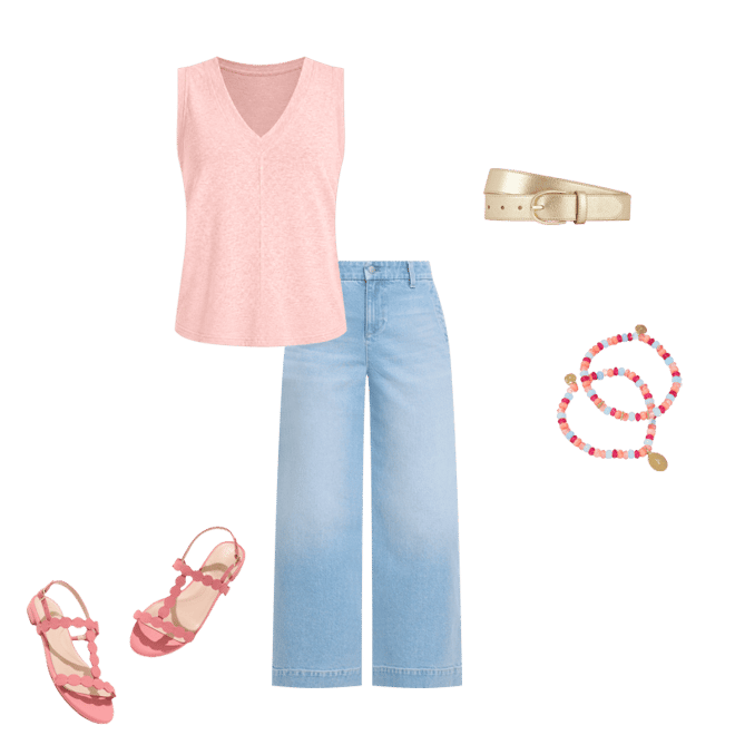 Wide Crop Jeans - Penrose Wash | Talbots
