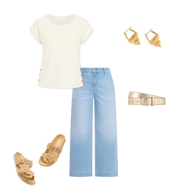 Wide Crop Jeans - Penrose Wash | Talbots