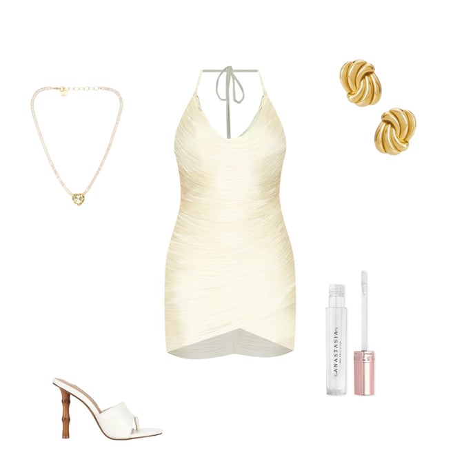 x revolve skylar mini dress in gold michael costello Michael Costello Revolve Skylar Mini Dress in Gold