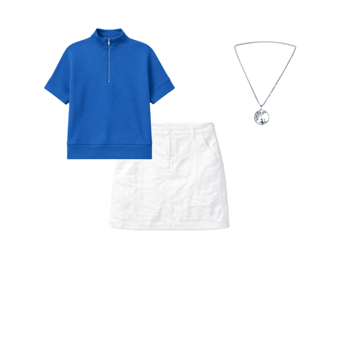 Short Sleeve Zip Mock Neck Top | Tribal | Suzanne's