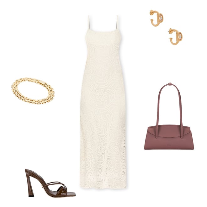 bardot women's adoni crochet midi dress BARDOT Adoni Crochet Midi Dress