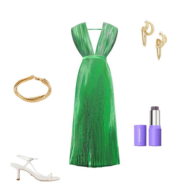 gala midi dress in bright green l'idee L'idee Gala Midi Dress in Bright green The perfect dress for this  spring  . . . #blogger #sandiego #wedding  #fashion #rentdresses #sdlocal #partydresses #formaldresses #gown  #smallbusiness #dressrental #inspo