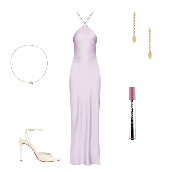 kira maxi dress in lilac line & dot Line & Dot VESTIDO KIRA en Lilac