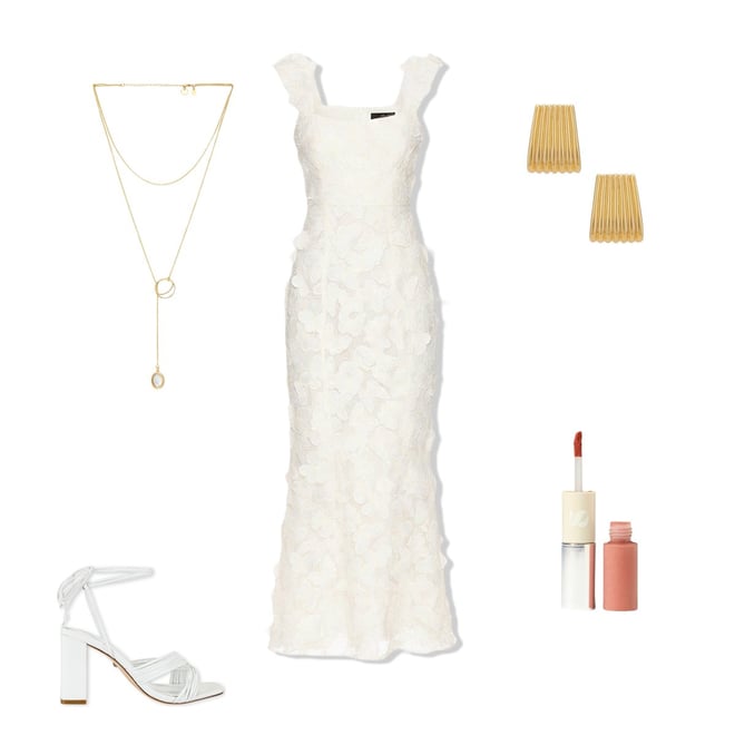 scarlett midi dress in cream elliatt Designer Dress Elliatt Theatre Dress ELLIATT Scarlett Midi Dress Cream  Butterfly Lace Embellishments