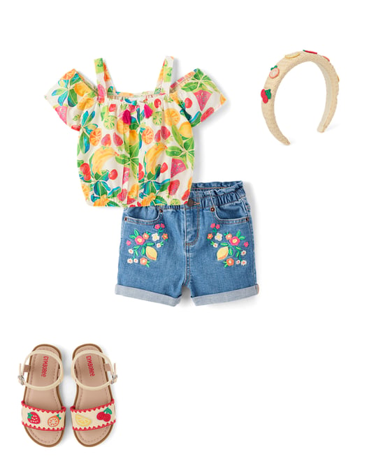 3rd bundle featuring 3 items which compliment Girls Raffia Fruit Headband