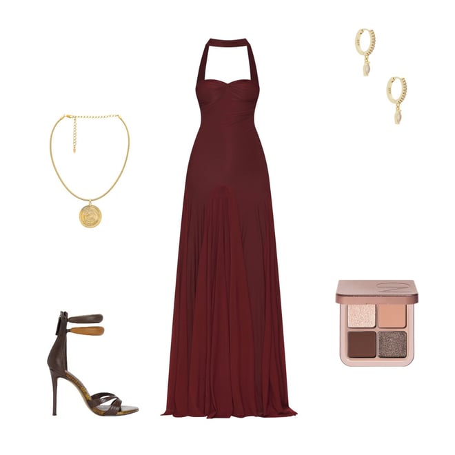 berta dress in burgundy Berta