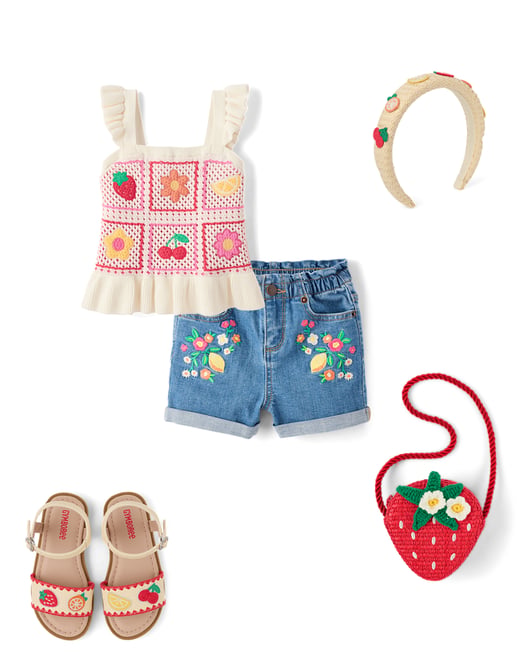 7th bundle featuring 4 items which compliment Girls Raffia Fruit Headband