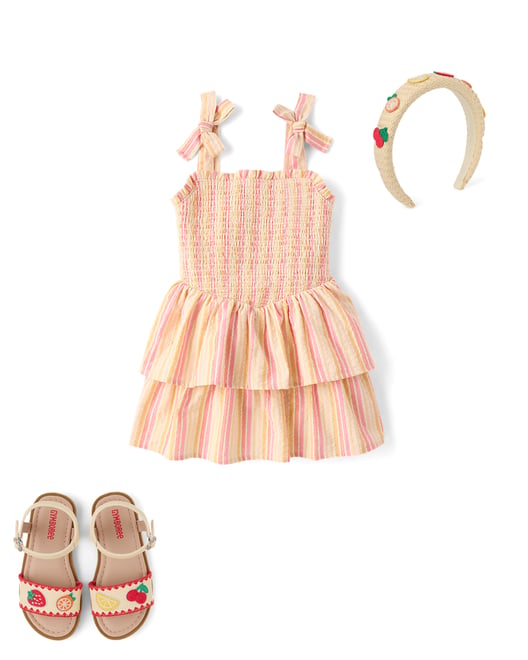 6th bundle featuring 2 items which compliment Girls Raffia Fruit Headband
