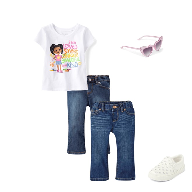 Baby And Toddler Girls Basic Bootcut Jeans