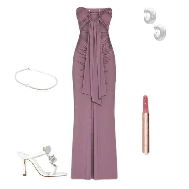 superdown purple dress superdown Arezo Cowl Wrap Dress in Purple Small