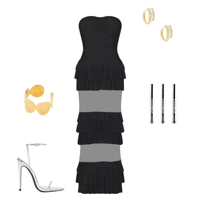 lorenza maxi dress in black superdown superdown Lorenza Maxi Dress in Black
