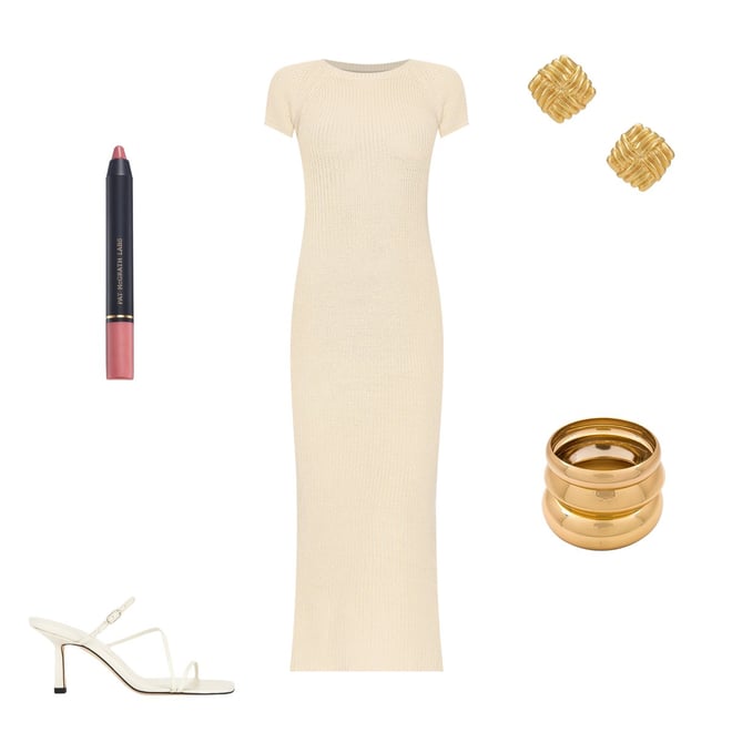 ALL THE WAYS Evelyn Dress in Nude | REVOLVE