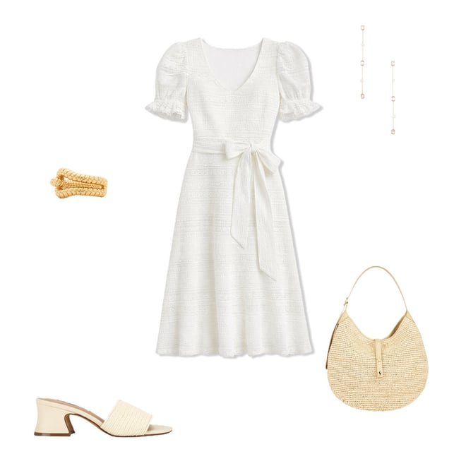 quinn midi dress tularosa Tularosa Quinn Midi Dress in White