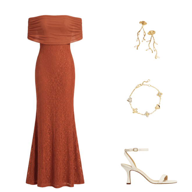 BHLDN Off-The-Shoulder Lace and Mesh Maxi Dress | Anthropologie