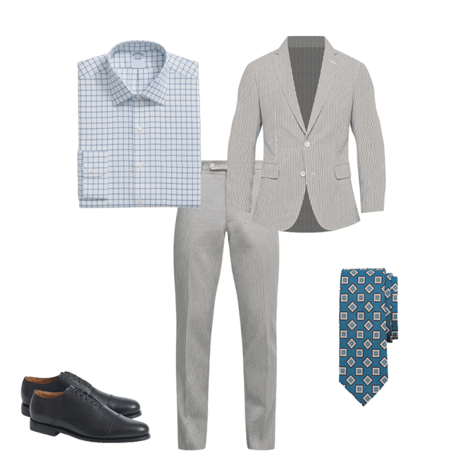 Men's Classic Fit Cotton Seersucker 1818 Suit | Brooks Brothers