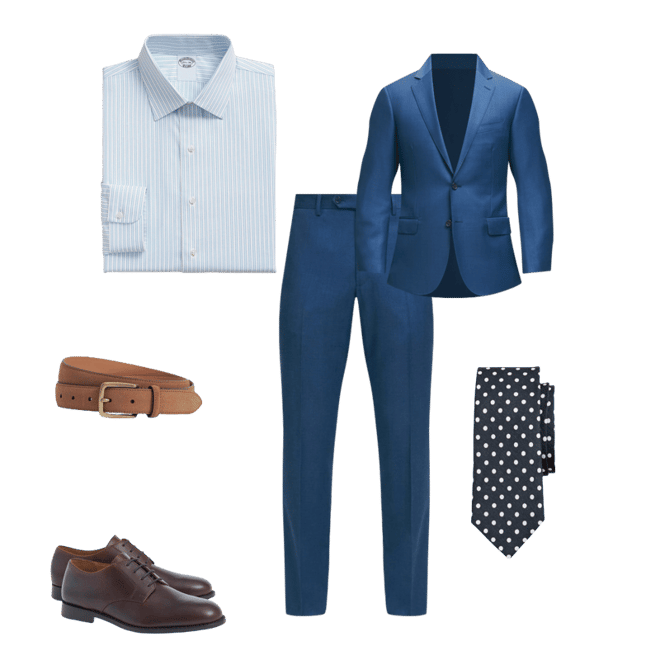 Men's Classic Fit Wool Sharkskin 1818 Suit | Brooks Brothers