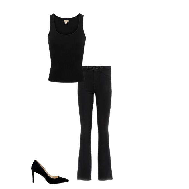 Selma Coated Bootcut Jean in Noir Coated | L'AGENCE