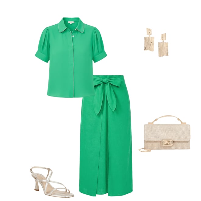 Cece Short Sleeve Scallop Button Front Shirt | Dillard's
