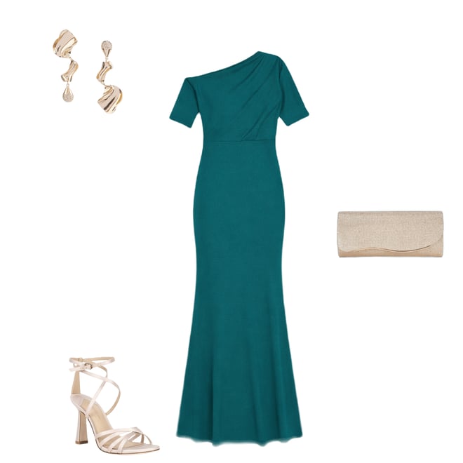 betsy & adam asymmetrical one-shoulder sheath dress Mila Cotton Asymmetrical Wrap Dress – La Garçonne main image 1