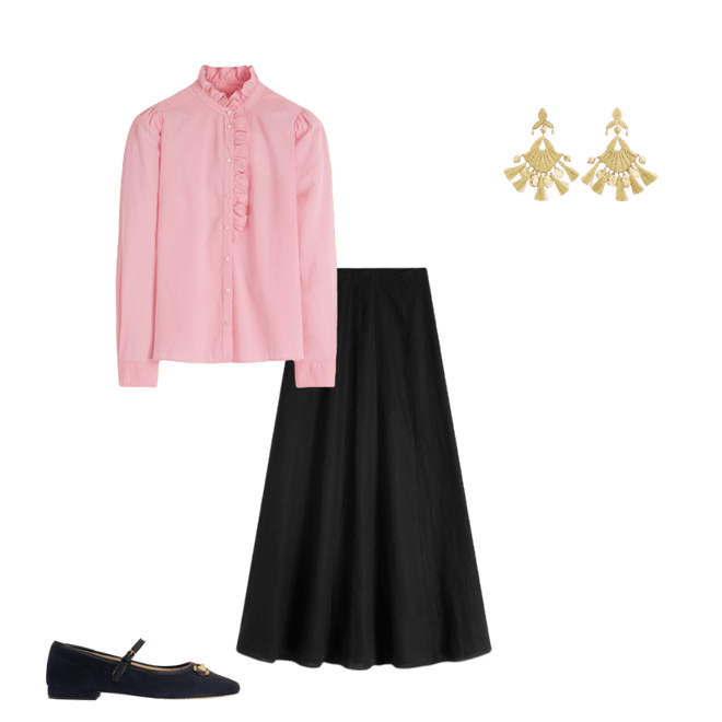 Isabel Ruffle Cotton Shirt-Spring Blossom Pink | Boden Global