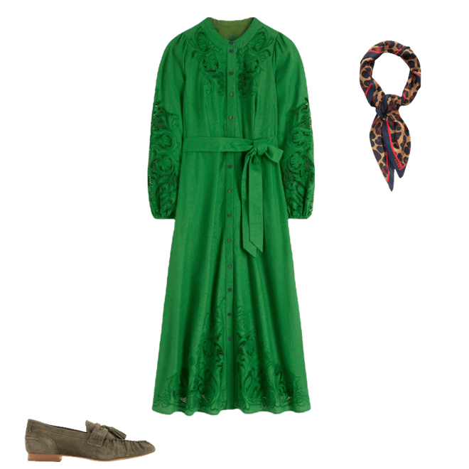 boden green linen dress Boden Women's Callie Linen Short Dress in Green