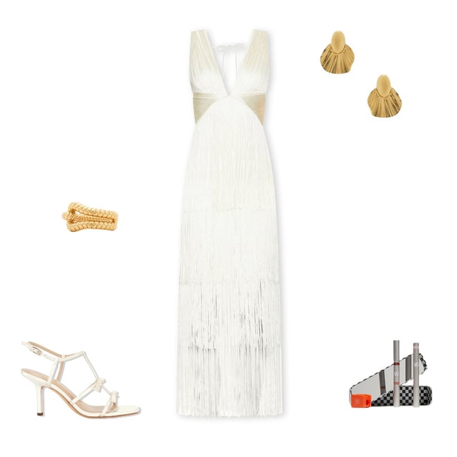 maggie macdonald millie sheer maxi dress in white Maggie Macdonald Millie Dress