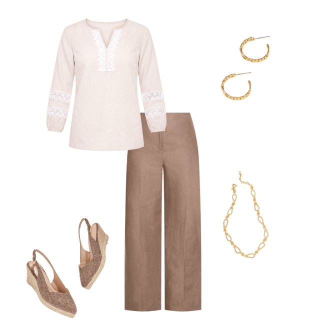 Classic Linen Straight Ankle Pants | Talbots
