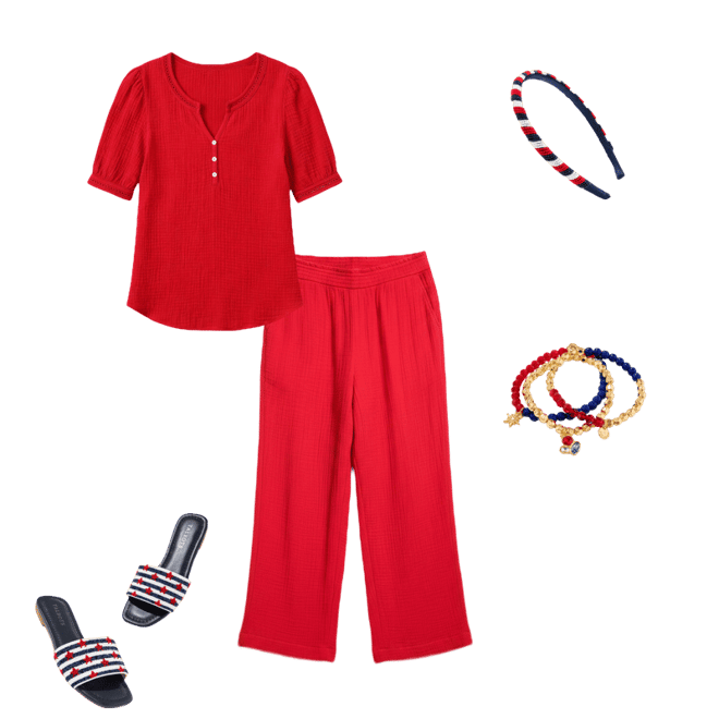 Elbow Sleeve Gauze Top | Talbots