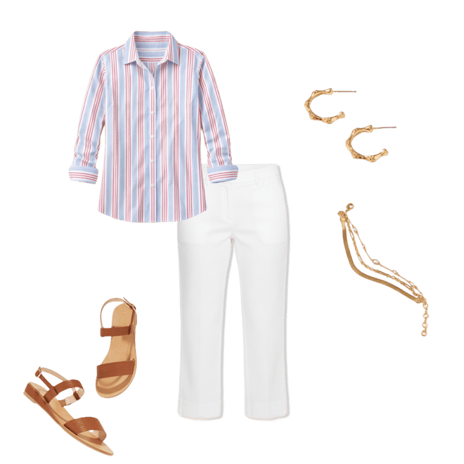 Shore Stripe Modern Classic Shirt | Talbots