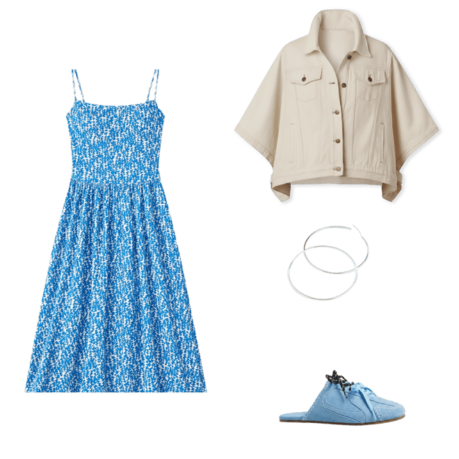 100% Cotton Sleeveless Square Neck Midi Dress | Anthropologie