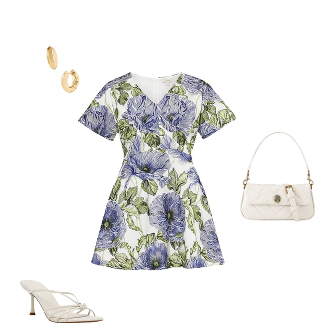 Adelyn Rae Cynthia Embroidered Mini Dress | Dillard's