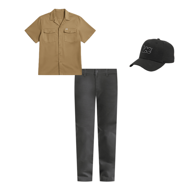 Men's Short Sleeve Relaxed Fit Button Down Workshirt | SALE | Lee®