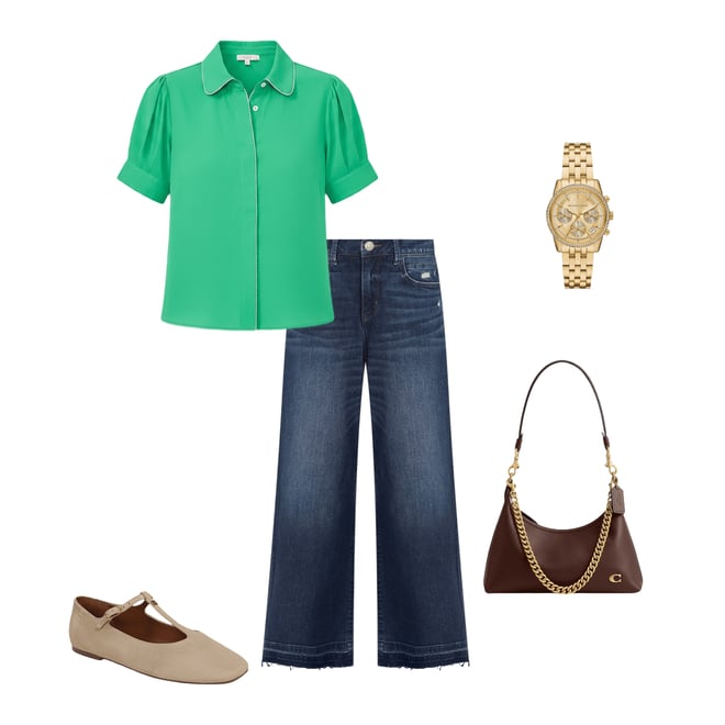 Cece Short Sleeve Scallop Button Front Shirt | Dillard's