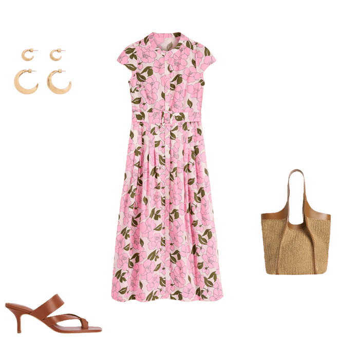 Arabella Cotton Maxi Dress-Pink Radiant Bloom | Boden USA